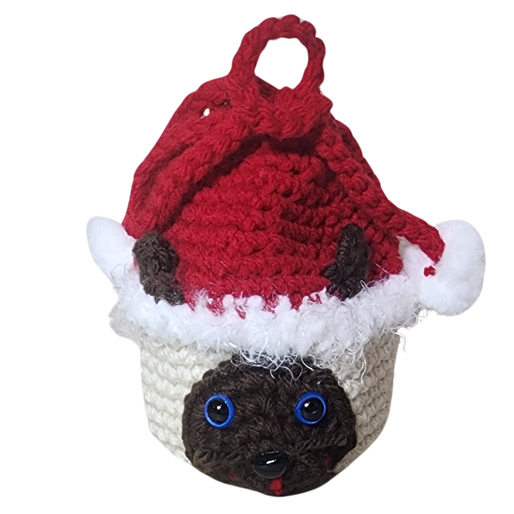 Christmas in July: Santa Cat Gift Bag Crochet Pattern