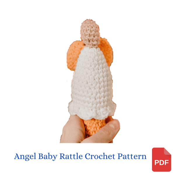 Angel Baby Rattle Crochet Pattern - Christmas Baby Rattle Crochet Pattern - My Fingers Fly