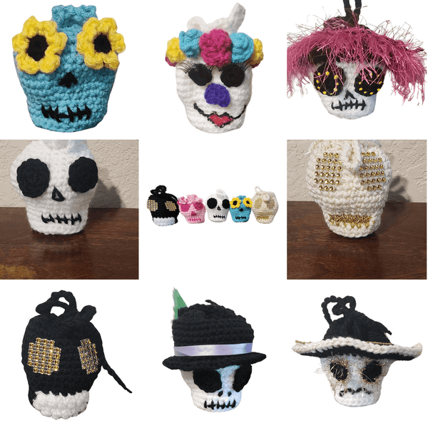 Sugar Skull Treat Bag Crochet Pattern - My Fingers Fly