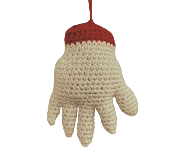 Bloody Hand Hanging Ornament Crochet Pattern