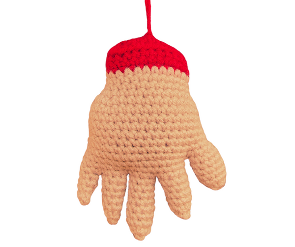 Bloody Hand Hanging Ornament Crochet Pattern