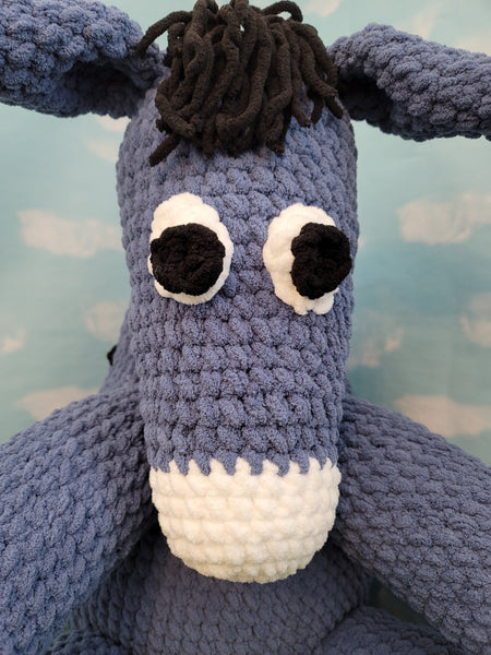 Archie the Donkey Crochet Pattern using Bernat Blanket Yarn