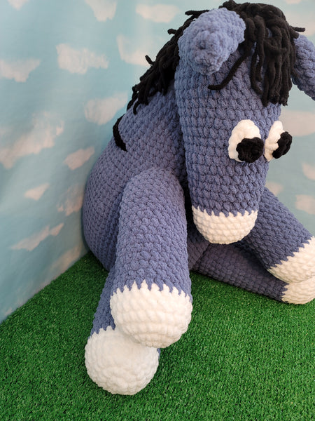 Archie the Donkey Crochet Pattern using Bernat Blanket Yarn