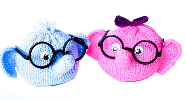Elephant Eyeglass Holder - Handmade with Acrylic Yarn