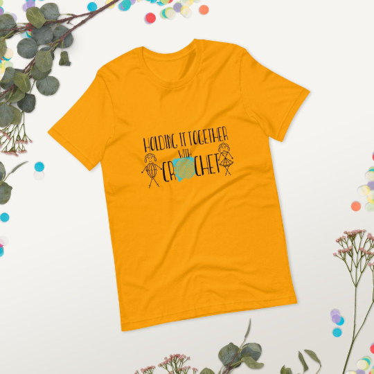 Holding it Together with Crochet Short-Sleeve Unisex T-Shirt