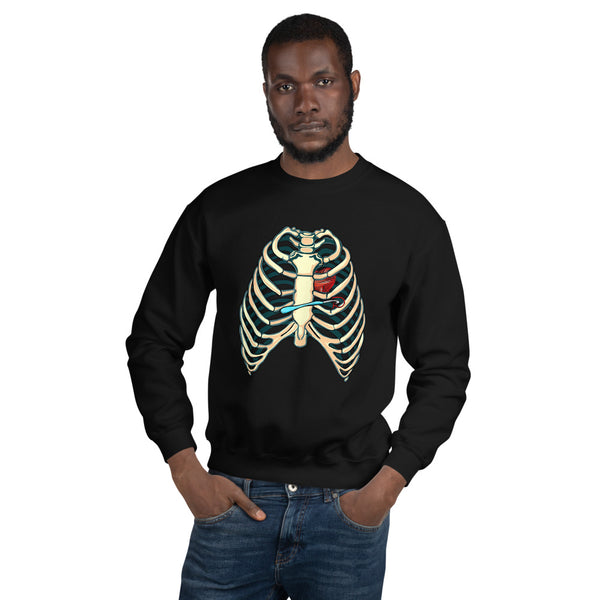 Black Sweatshirt Heart of a Hooker, Halloween Costume for Crocheters
