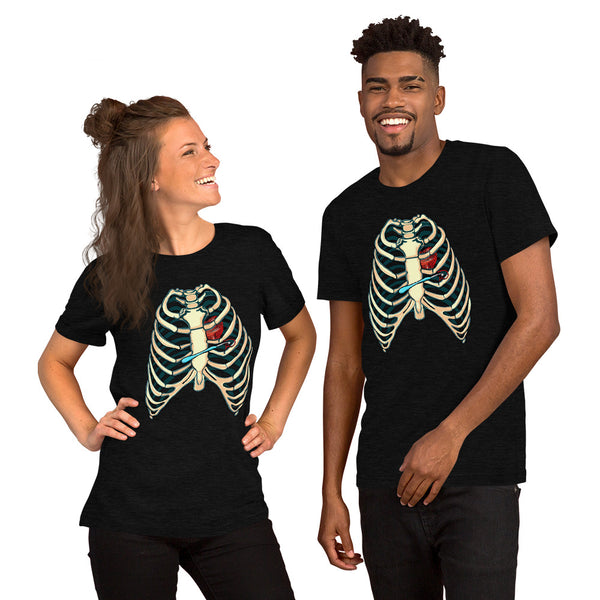 Black T-Shirt Heart of a Hooker, Halloween Costume for Crocheter