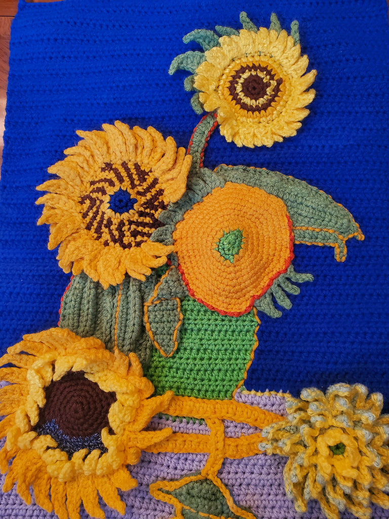 The Getty Museum Challenge - Van Gogh's Sunflowers in Crochet