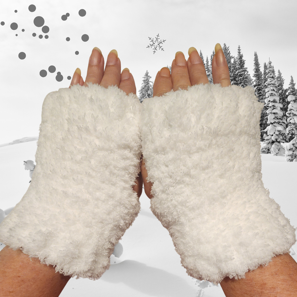 Snow Bunny Crochet Wrist Warmers Crochet Pattern