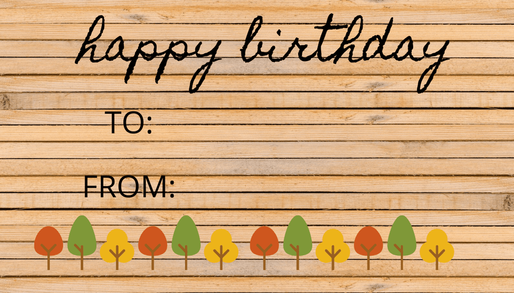 Fall Birthday Gift Tags