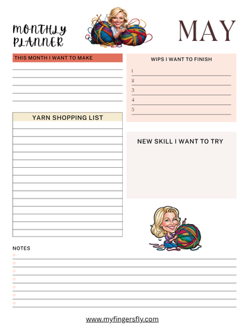 May Crochet Goals + Free Project Planner