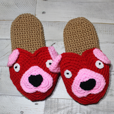 Puppy Love Slippers Crochet Pattern