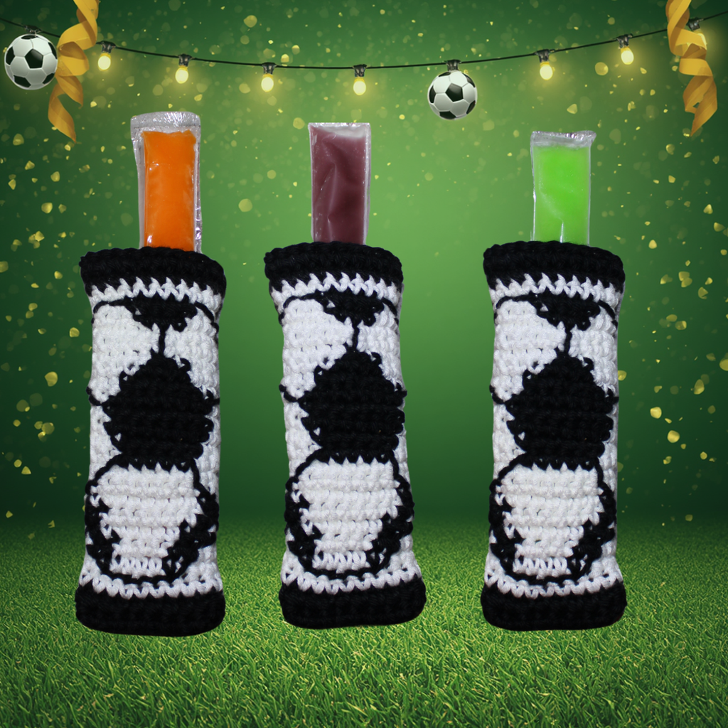 Soccer Freezer Pop Holder Crochet Pattern