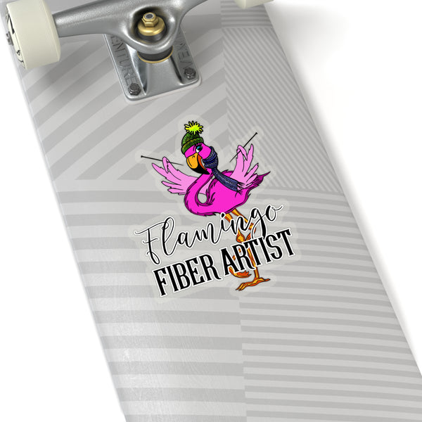 Flamingo Fiber Artist Kiss-Cut Stickers