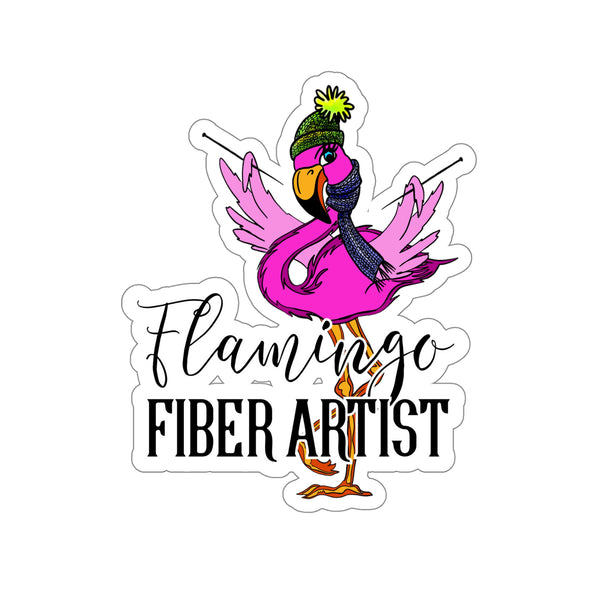Flamingo Fiber Artist Kiss-Cut Stickers