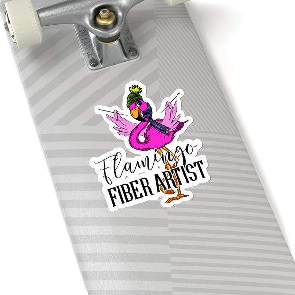 Flamingo Fiber Artist Kiss-Cut Stickers