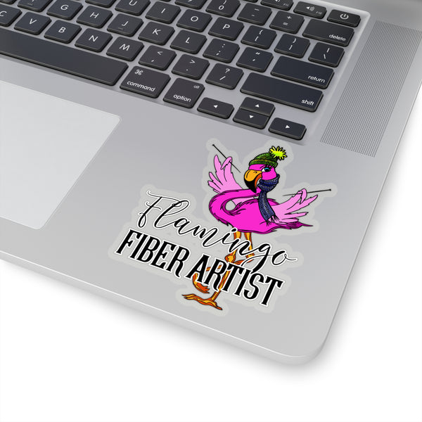 Flamingo Fiber Artist Kiss-Cut Stickers