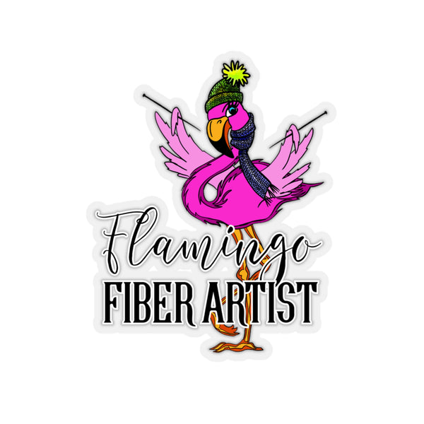 Flamingo Fiber Artist Kiss-Cut Stickers