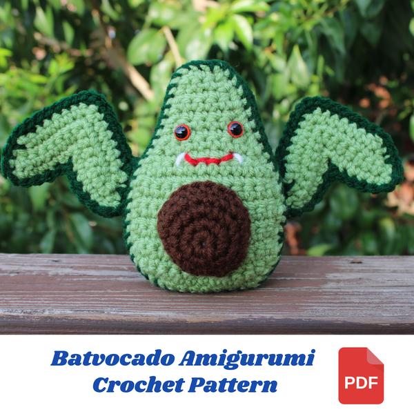 Batvocado Amigurumi Crochet Pattern
