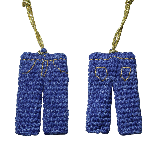 Blue Jeans Ornament Crochet Pattern