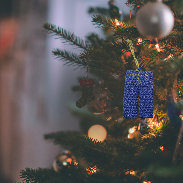 Blue Jeans Ornament Crochet Pattern