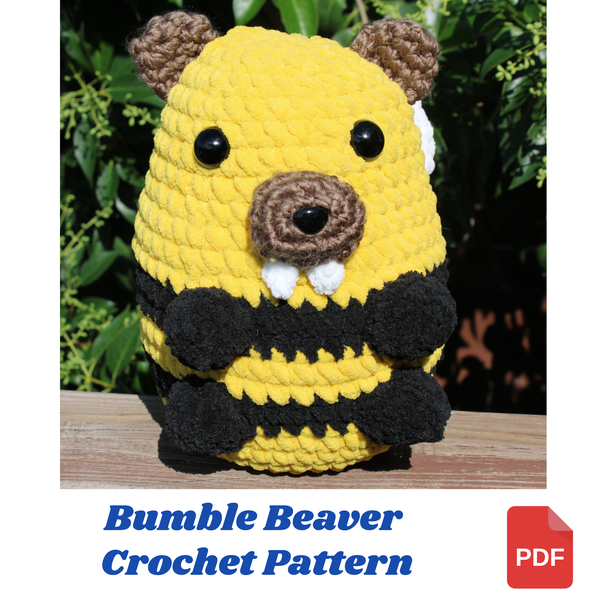 Bumble Beaver Amigurumi Crochet Pattern PDF