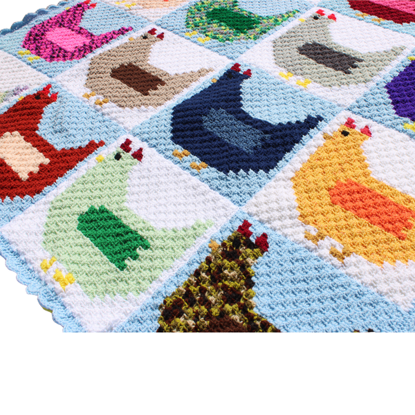 Chicken C2C Afghan Crochet Pattern