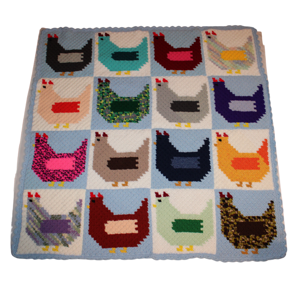 Chicken C2C Afghan Crochet Pattern