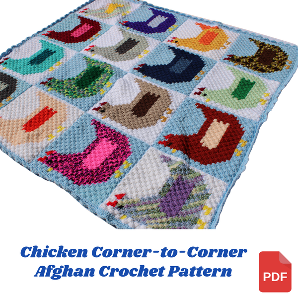 Chicken C2C Afghan Crochet Pattern