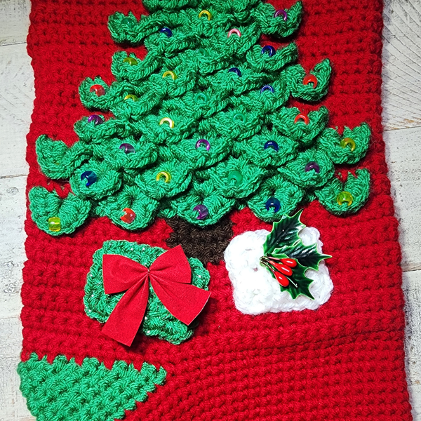 Christmas Tree Stocking Crochet Pattern