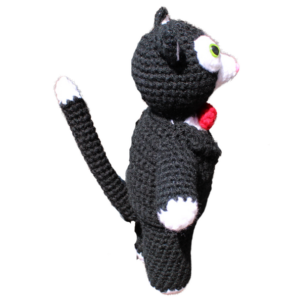 Sir Purrsalot Amigurumi Crochet Pattern – Tuxedo Cat Plushie PDF