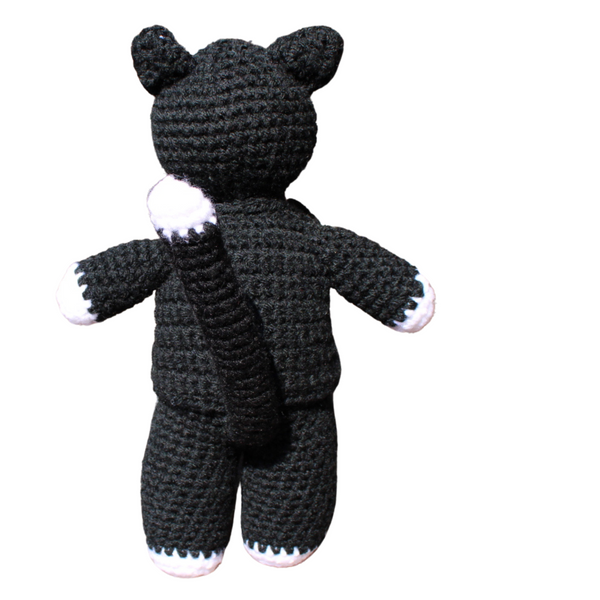 Sir Purrsalot Amigurumi Crochet Pattern – Tuxedo Cat Plushie PDF