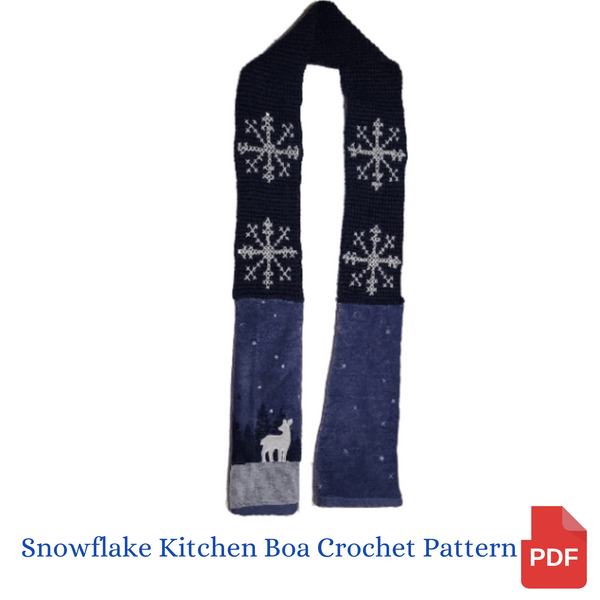 Snowflake Kitchen Boa Crochet Pattern in Tunisian Stitch