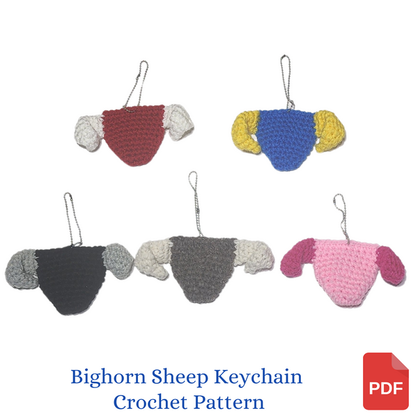 Bighorn Sheep Ram Keychain Crochet Pattern