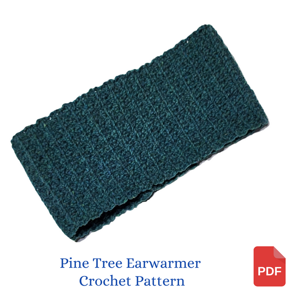 Pine Tree Earwarmer Crochet Pattern