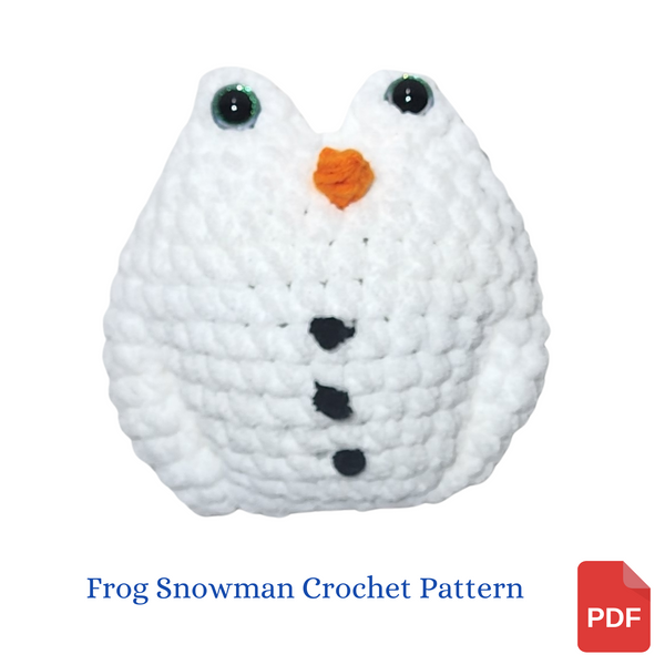Frog Snowman Amigurumi Crochet Pattern