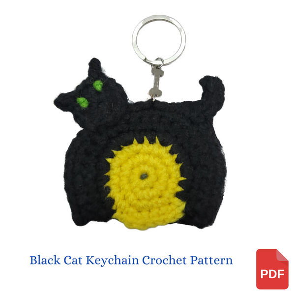 Black Cat Jewelry & Keychain Crochet Pattern