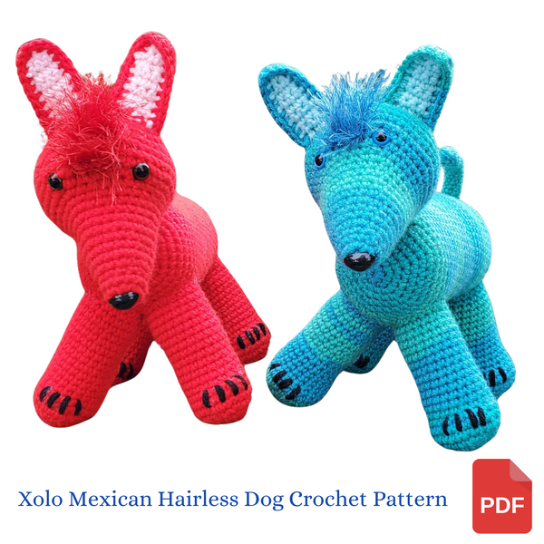 Xolo, the Mexican Hairless Dog Plush Toy Crochet Pattern