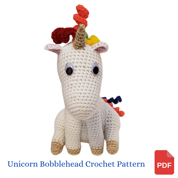 Unicorn Bobblehead Crochet Pattern