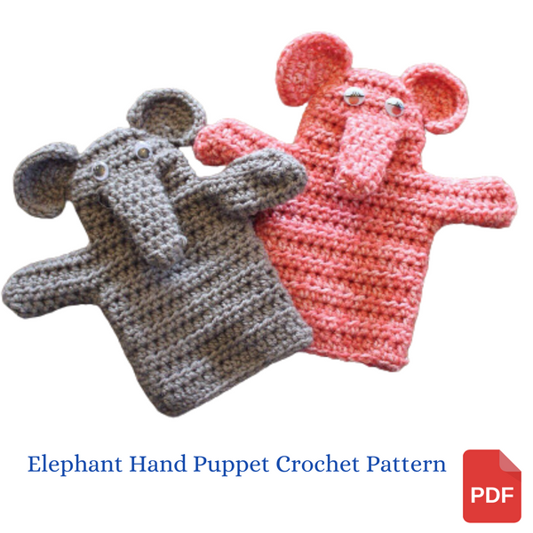 Elephant Hand Puppet Crochet Pattern