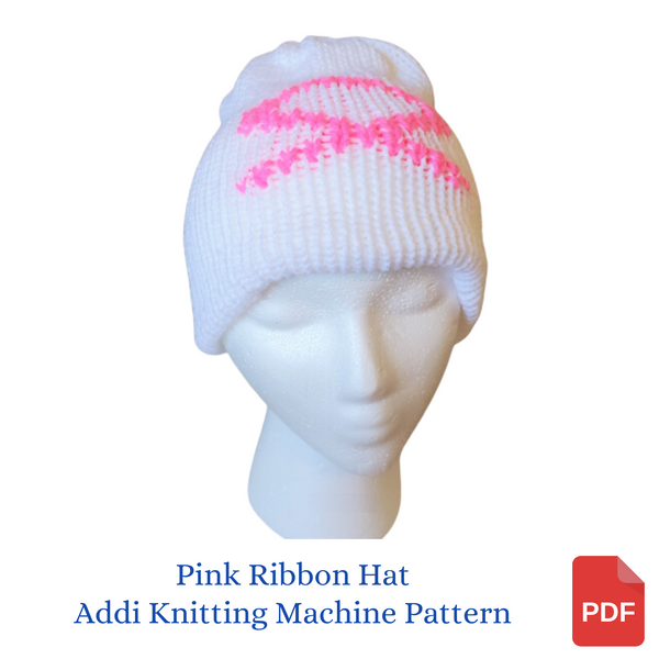 Pink Ribbon Chemo Hat Pattern for Addi King