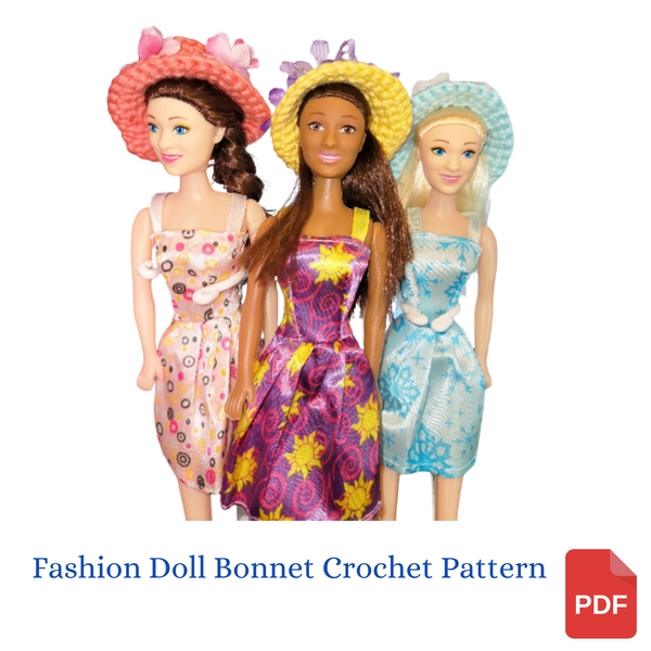 Fashion Doll Easter Bonnet Crochet Pattern