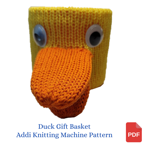 Duck Gift Basket Pattern for Addi Knitting Machines