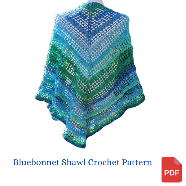 Texas Bluebonnet Shawl Crochet Pattern