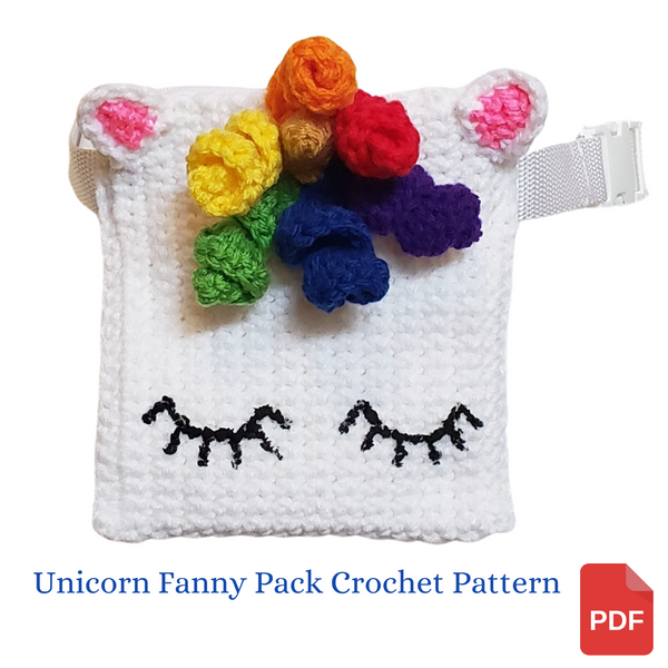 Unicorn Waist Bag (Fanny Pack) Crochet Pattern