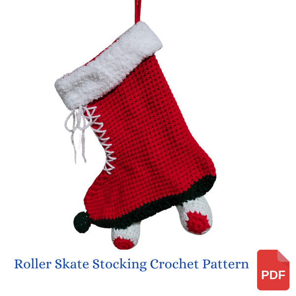 Roller Skate Stocking Crochet Pattern