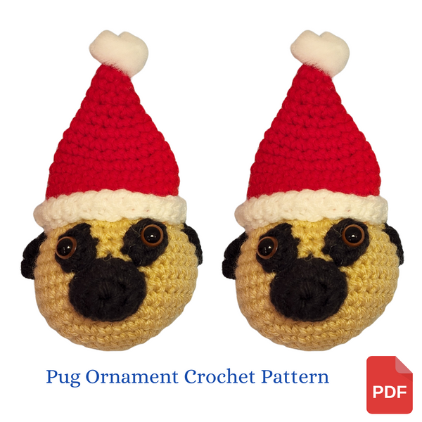 Pug Ornament Crochet Pattern
