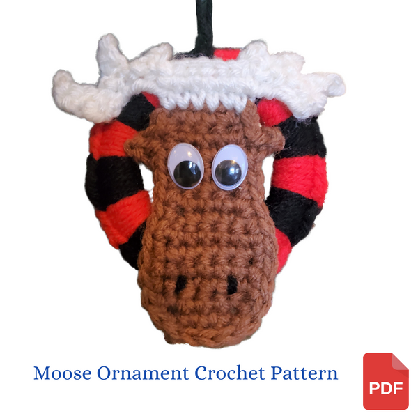 Moose Christmas Tree Ornament Pattern - Buffalo Plaid Christmas Tree Ornament Pattern