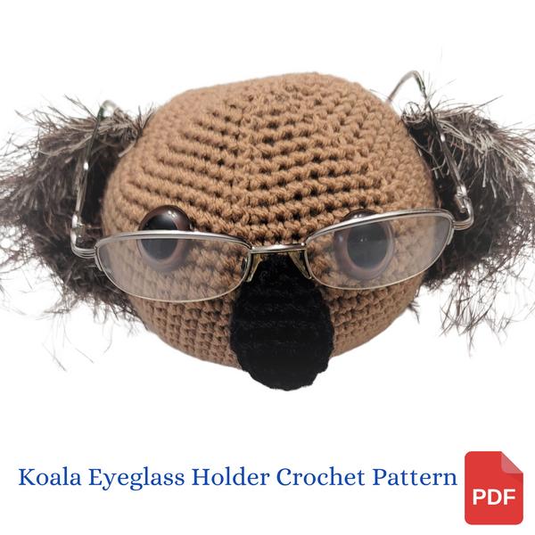 Eyeglass Holder Stand Koala Crochet Pattern, Koala Amigurumi Pattern