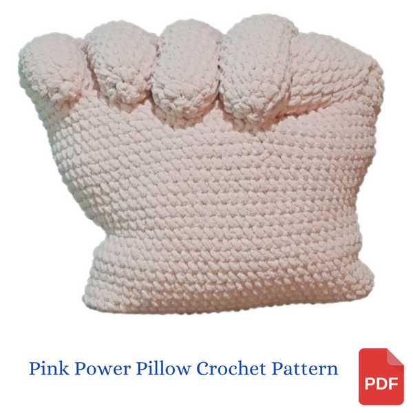Pink Power Pillow Crochet Pattern - Rainbow Power Pillow Crochet Pattern